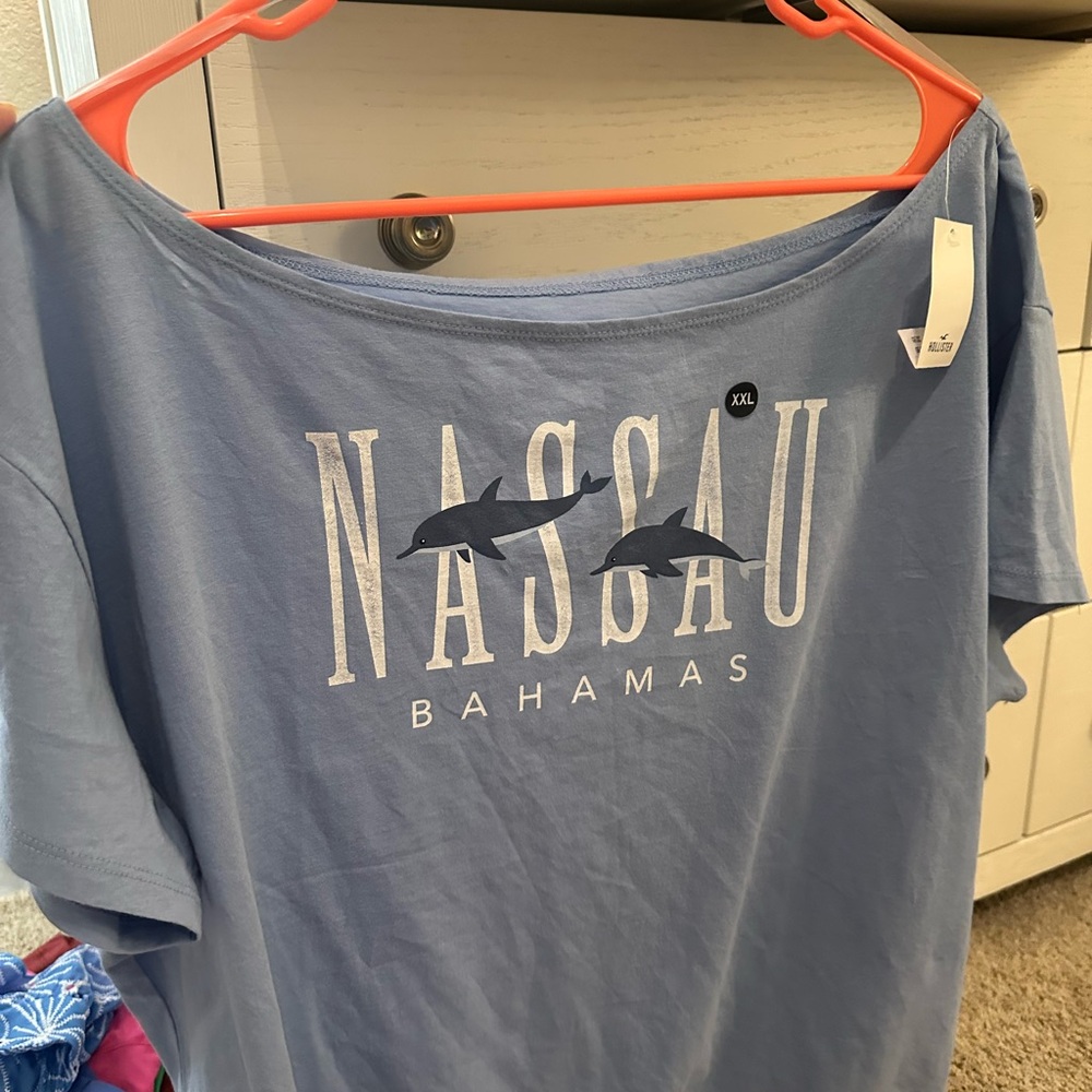 Hollister Light Blue Graphic Tee